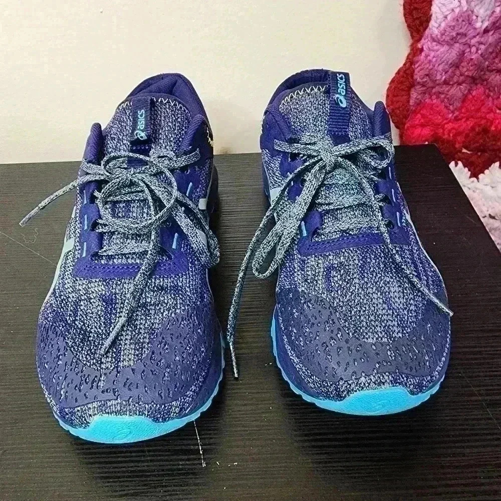 Asics Alpine XT Navy Aqua Running Fitness Shoes Sneakers T878N Women's Size 9.5 - Picture 2 of 6